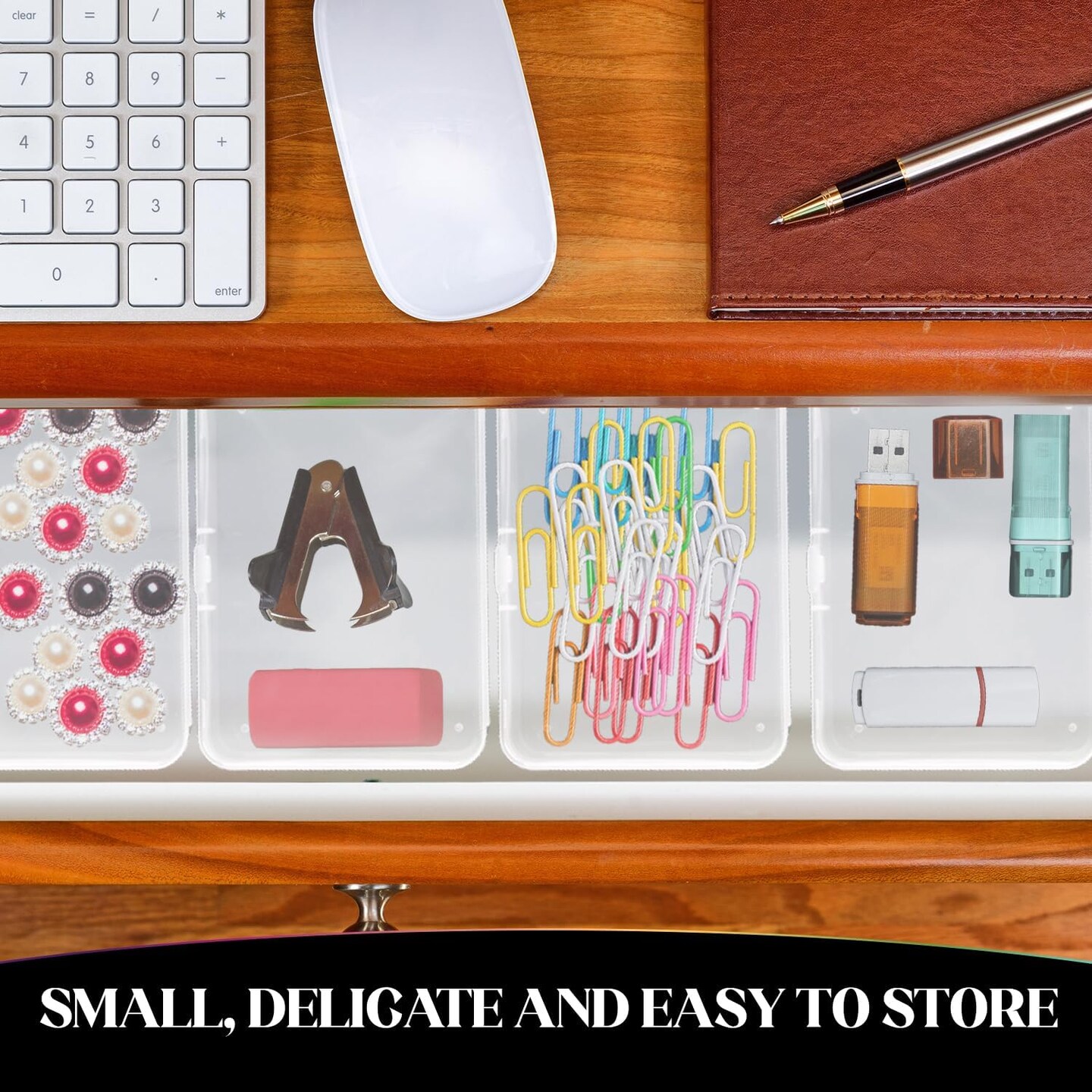 Small Plastic Jewelry Containers, 18 Pack Clear Plastic Storage Containers Small Plastic Containers with Lids Beads Storage Box, Small Plastic Storage Bins for Beads, Jewelry, Tools, 4.5 X 3.37 X 1.12 Inch