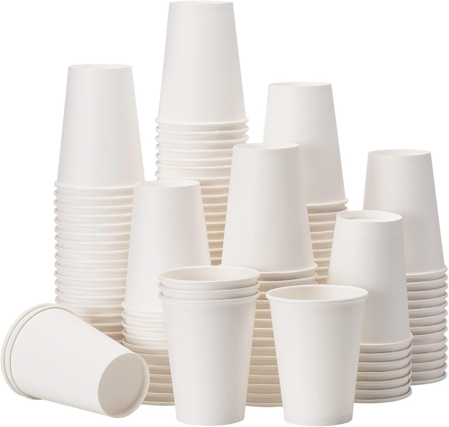 300 Pack 12 oz Paper Cups, Summer Party Tableware, Disposable Hot Cups, Ideal for Hot Drinks