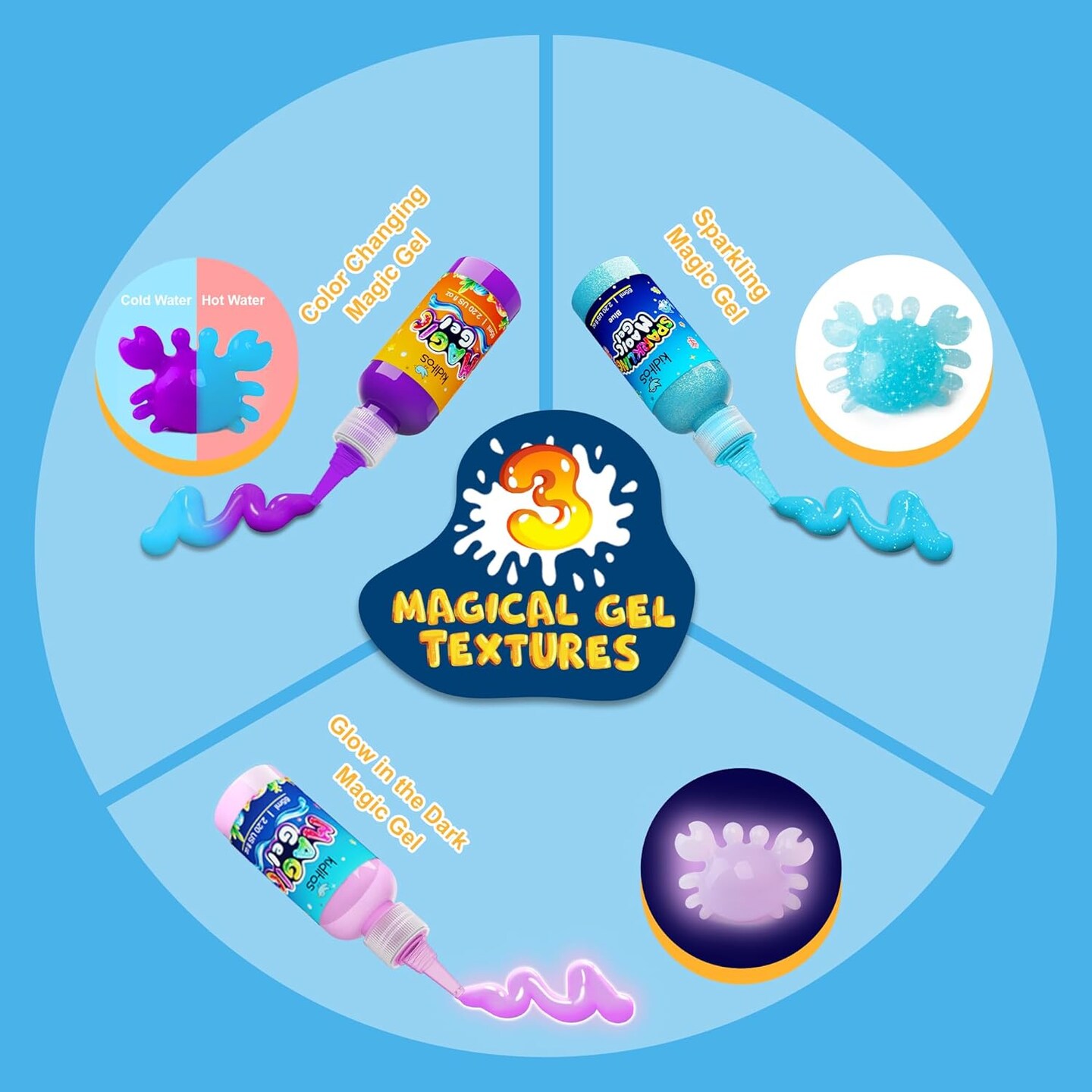 Magic Water Elf Toy Kit, Aqua Fairy Water Gel Kit-16 Magic Gels