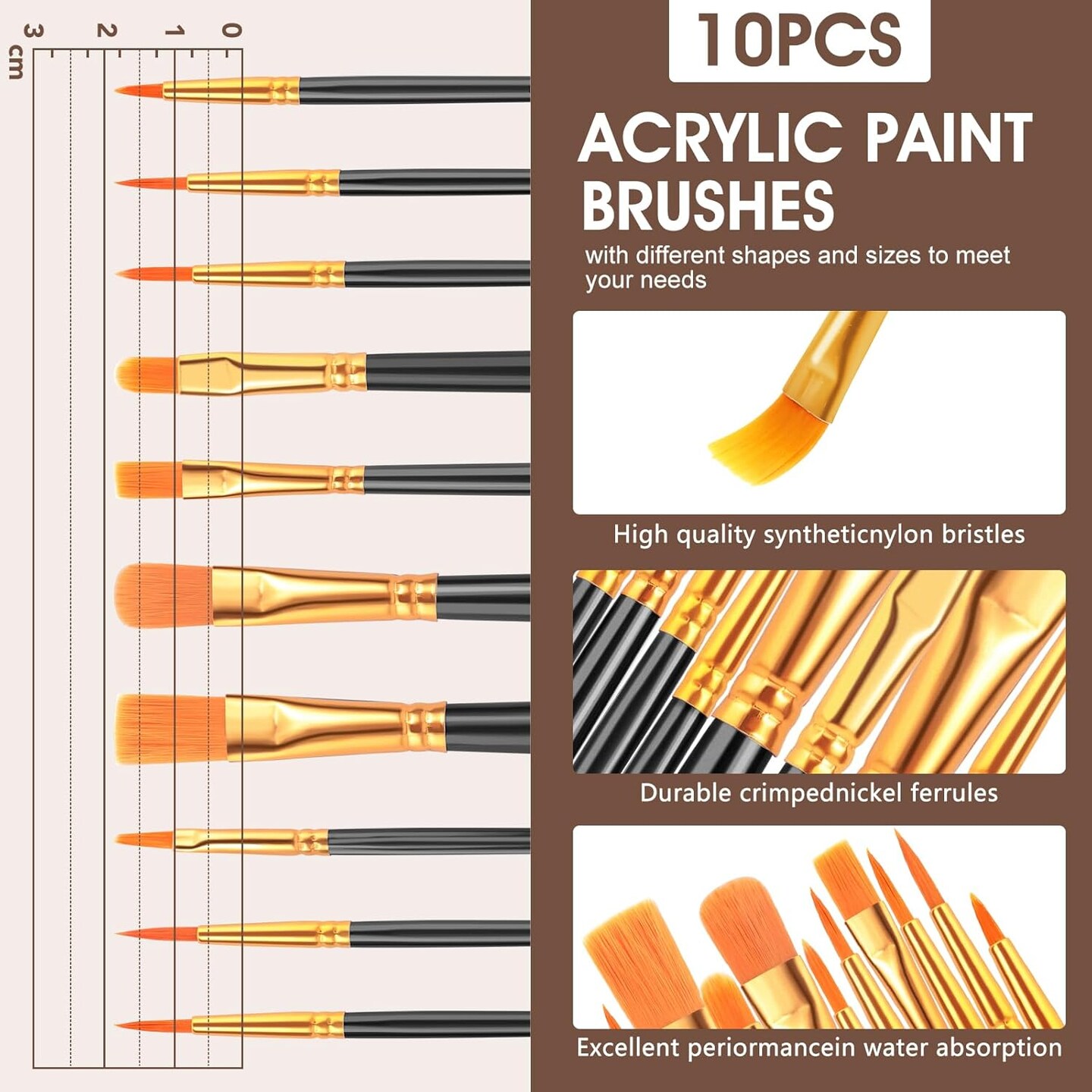 40PCS Acrylic Paint Set,Professional Painting Supplies with Acrylic,Canvas Panels,Brushes,Paint Knife,Sponge,Plastic Palette and Metal Easel for Adults,Kids and Artists