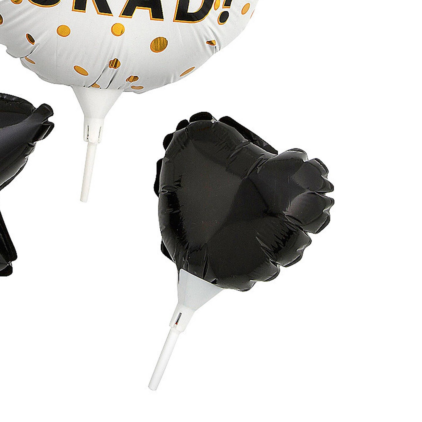 Graduation Party Mylar Stick Balloons Assortment 3ct, 8.5&#x22; x 15&#x22;
