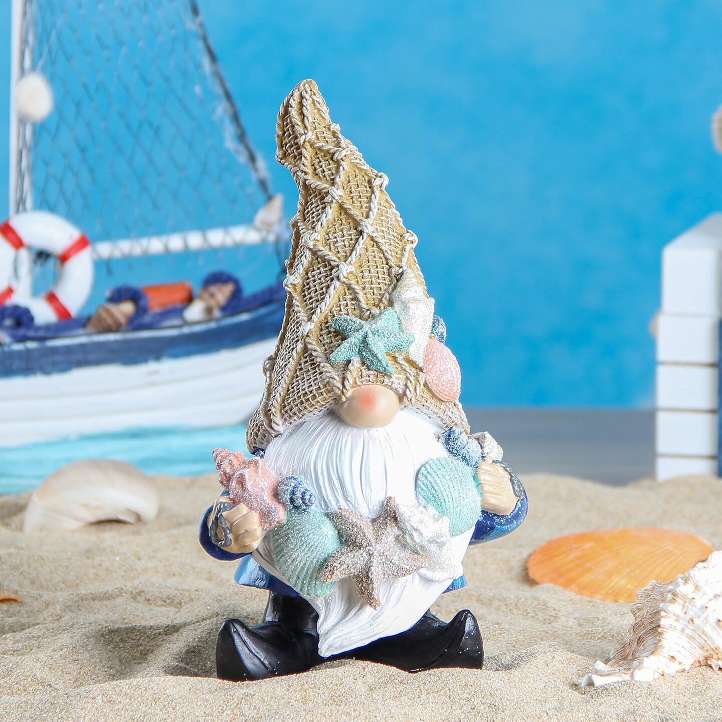 Garden Gnomes Statues - Outdoor Funny Garden Decor - Ocean Gnomes for Indoor/Outdoor, Beach, Patio, Lawn, Yard, Porch, Bookshelf Gifts