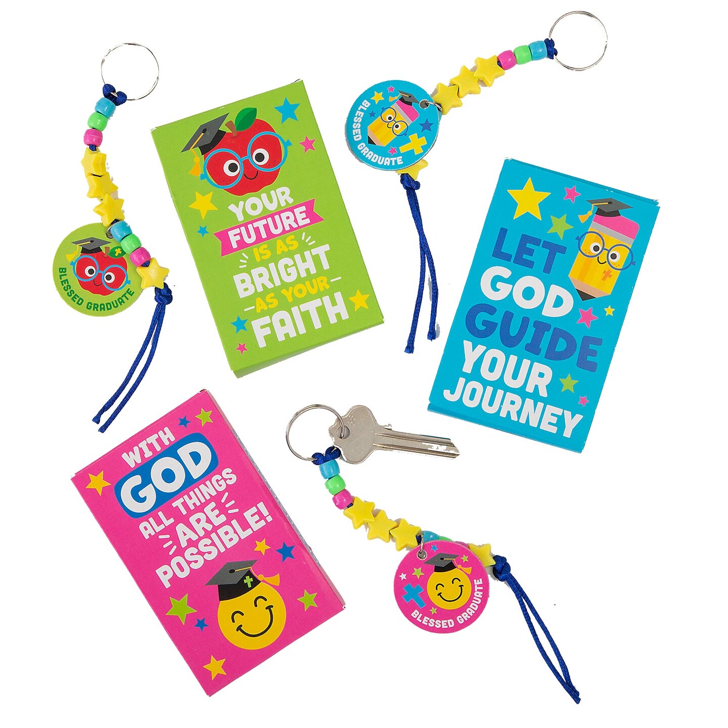 Blessed Graduate Kids&#x2019; Keychain Craft Kit 12 Pack