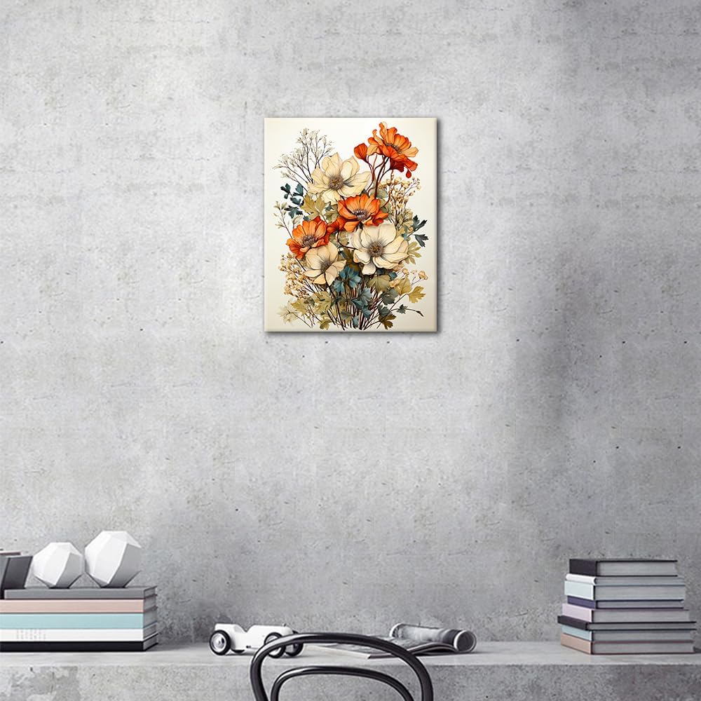 Paint by Number for Adults Flowers Paint by Numbers Paint Kits for Adults DIY Painting Paintwork with Paintbrushes Bouquet Flowers Color by Numbers Oil Painting Art Crafts 16&#x22;x20&#x22;(Frameless)