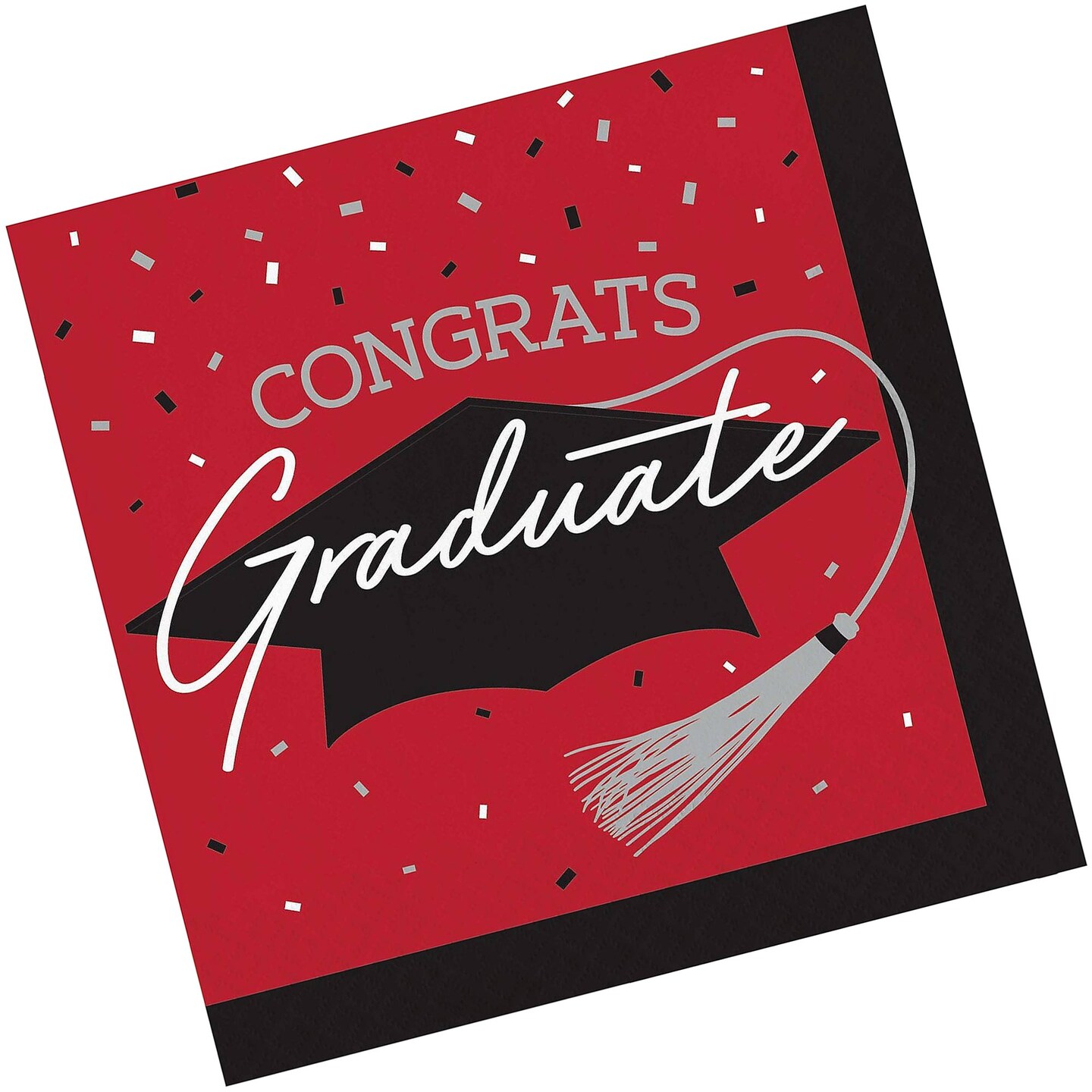 Creative Converting School Spirit Red Graduation Paper Dinner Napkins 108 Count