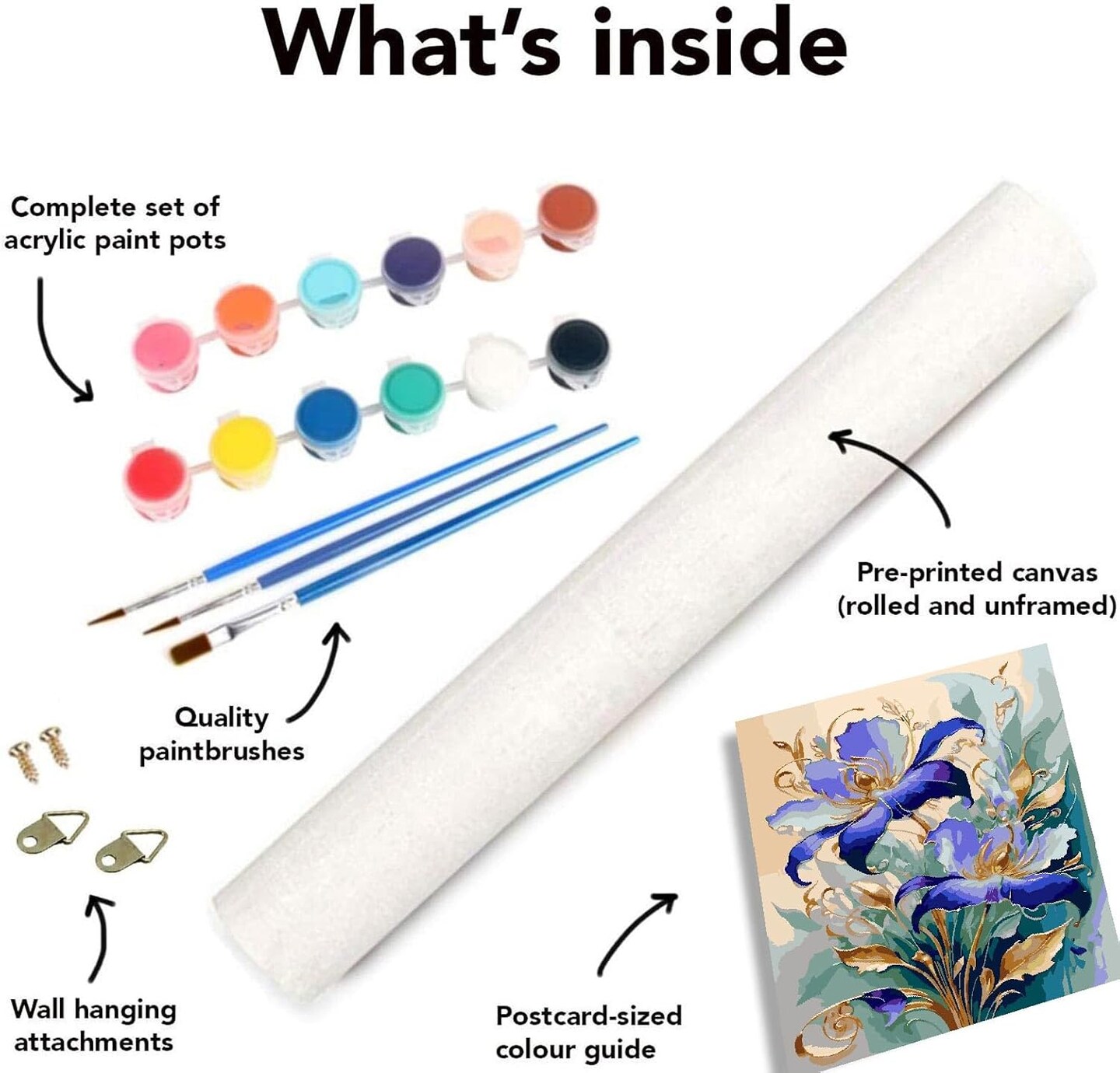 Paint by Numbers Kit for Adults Beginners - Flower Easy Acrylic Adult Paint by Number on Canvas, DIY Drawing Paintworks Artwork, Without Frame for Home Wall Decor (16x20 inch)
