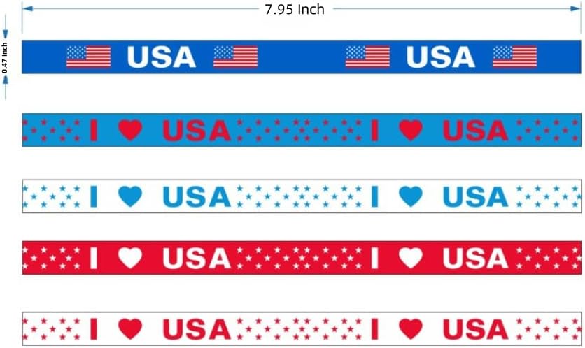 40pc 4th of July Accessories Rubber Bracelets, American Flag Silicon Bracelet,Red White and Blue USA Accessories, Patriotic Party Favor for Veterans Day, Independence Day Gift, Memorial Day Wristband