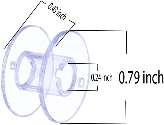 Sewing Machine and Embroidery Bobbins, SA156 Bobbins for Brother, Class 15 Transparent Sewing Bobbins (30 Pack)