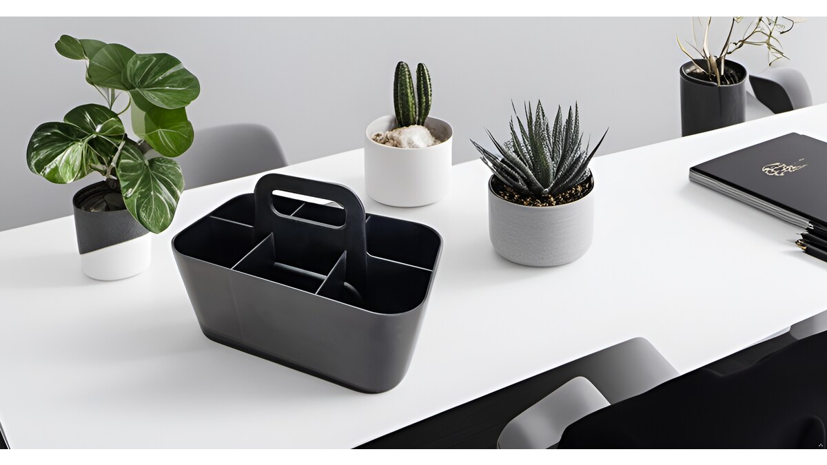 Enjoy Organizer 4 Pack Small Stackable and Portable Simple 6-Compartment Caddy - Made In USA