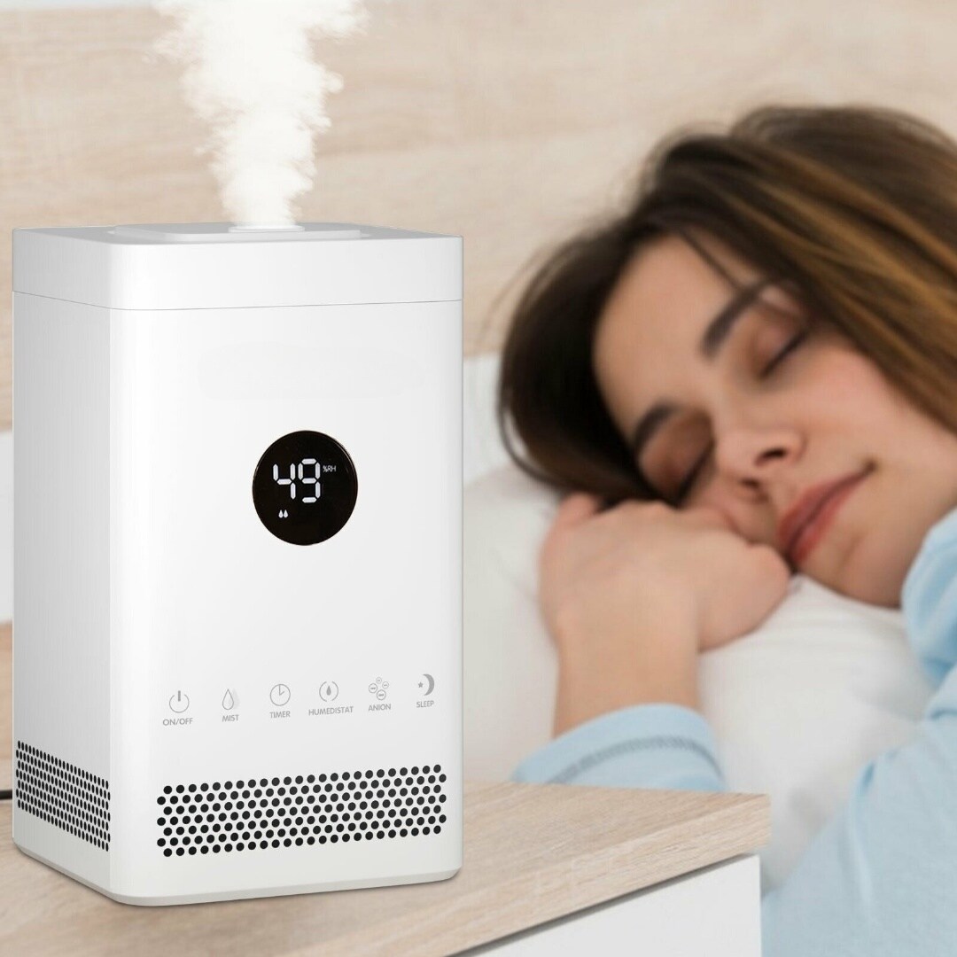 White Cool Mist Humidifier 3.5L for Home Bedroom Office with Sleep Mode and LCD Screen