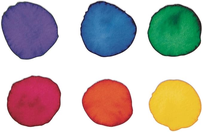 Liquid Watercolor Paint, 6 Vivid Colors, 8-oz Flip-Top Bottles, for All Watercolor Painting, Use to Tint Slime, Clay, Glue, Shaving Cream, Non-Toxic. Pack of 6.