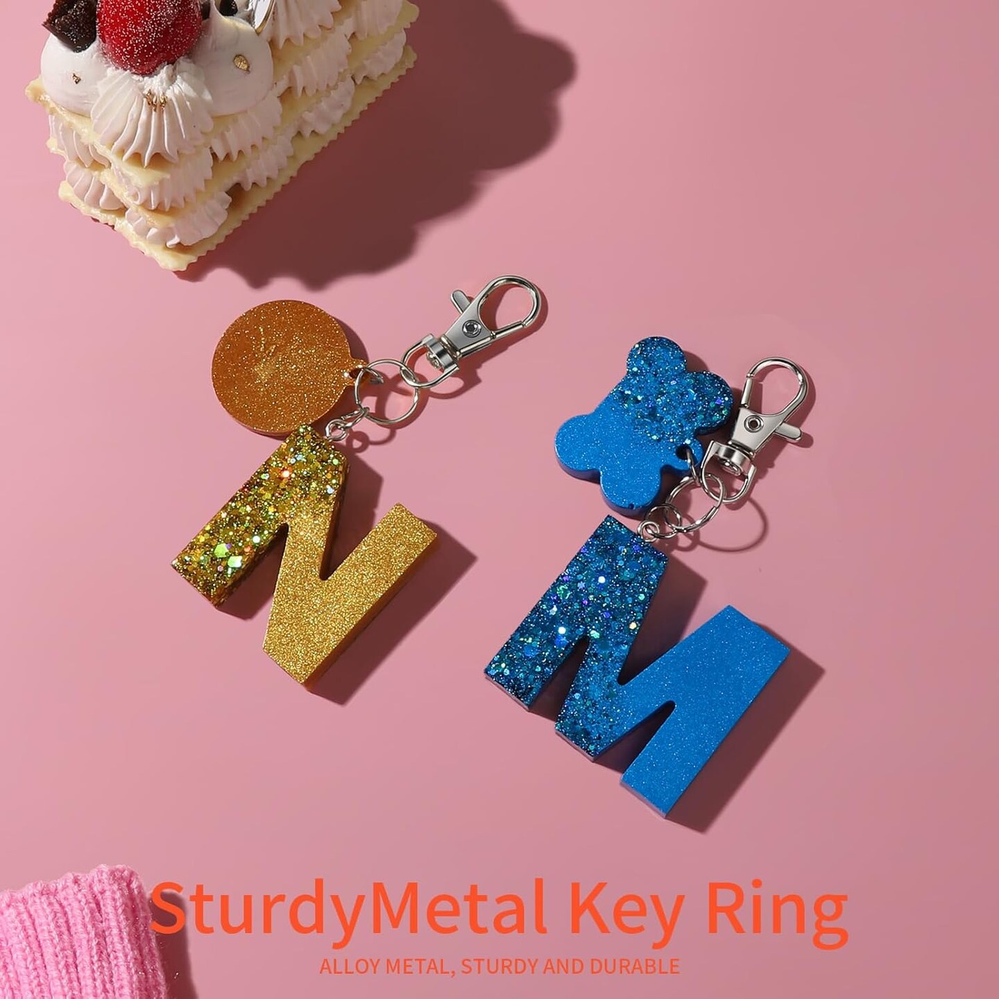 60 PCS Swivel Snap Hooks and Key Rings, Keychain Clips and Key Chain Rings, Keychain Making Kit, for Key Chains, Jewelry Making, Crafts, Silver