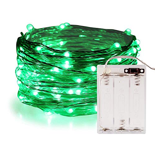 Green Fairy Lights, 16.5Ft/5M 50leds Led String Lights St. Patrick's Day Decorations Lights(Green)
