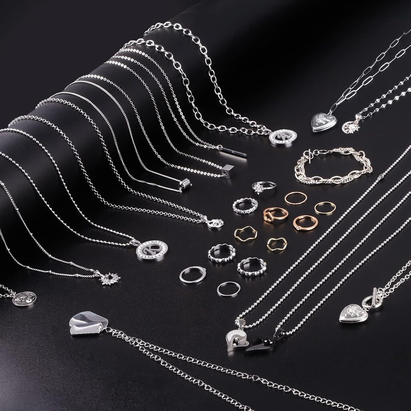 Necklace Chain for Jewelry Making, 95.1 Feet 12 Rolls Stainless Steel Jewelry Chains for DIY Necklace Bracelet Making