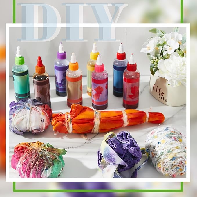 12 Pcs Cotton Bags Set for Tie Dye Kit 3 Style Cotton Tote Drawstring Makeup Bags Items for DIY Large Groups Tie Dying (Small)
