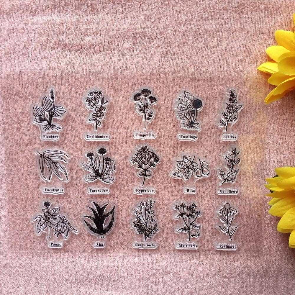 Plant Dandelion Clear Stamps Flowers Series Rubber Stamps Silicone ...