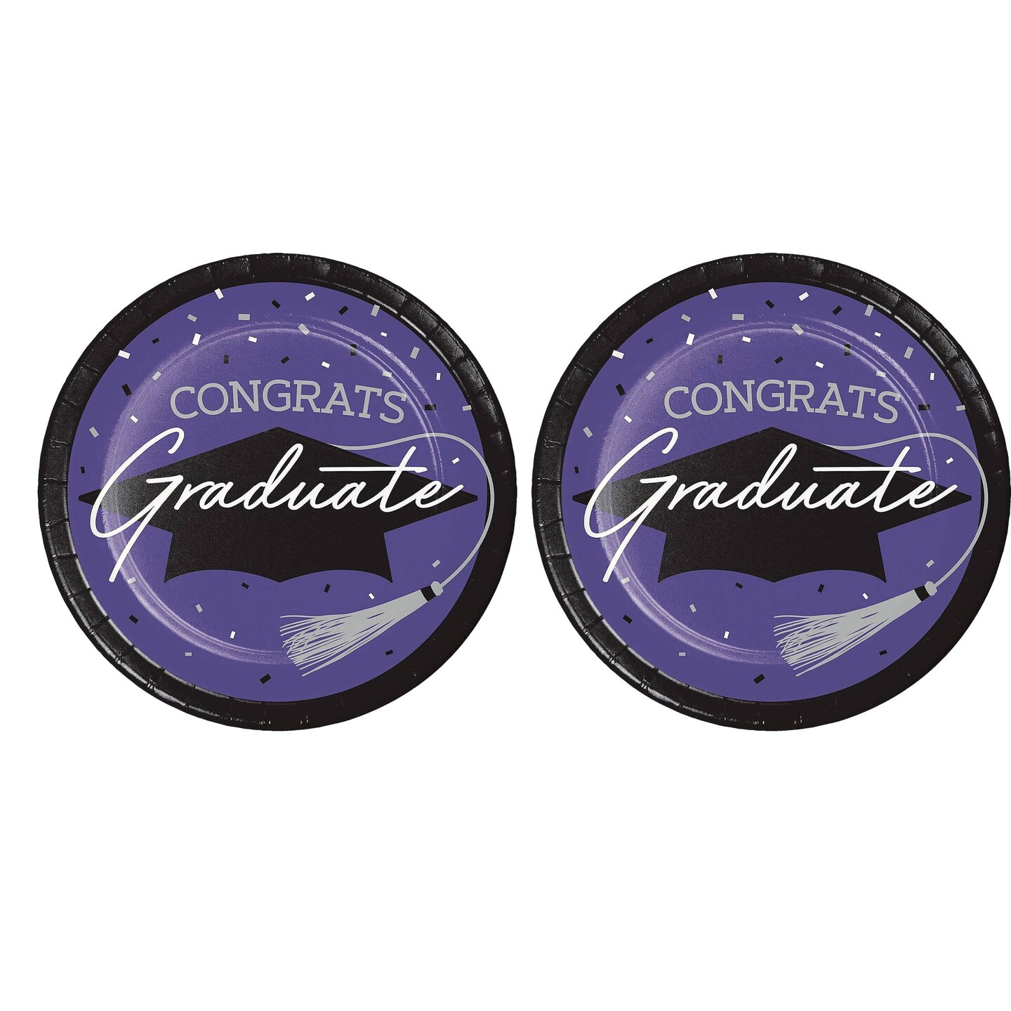 Creative Converting School Spirit Purple Graduation Dessert Plates 54 Count