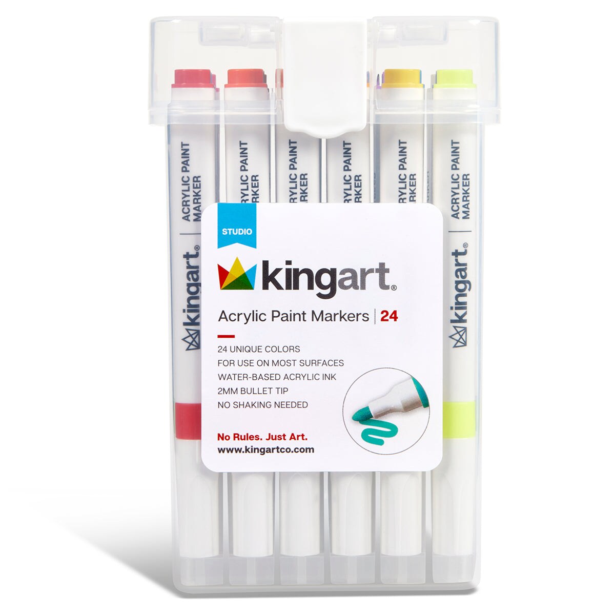 KINGART&#xAE; Acrylic Paint Markers 24 Colors