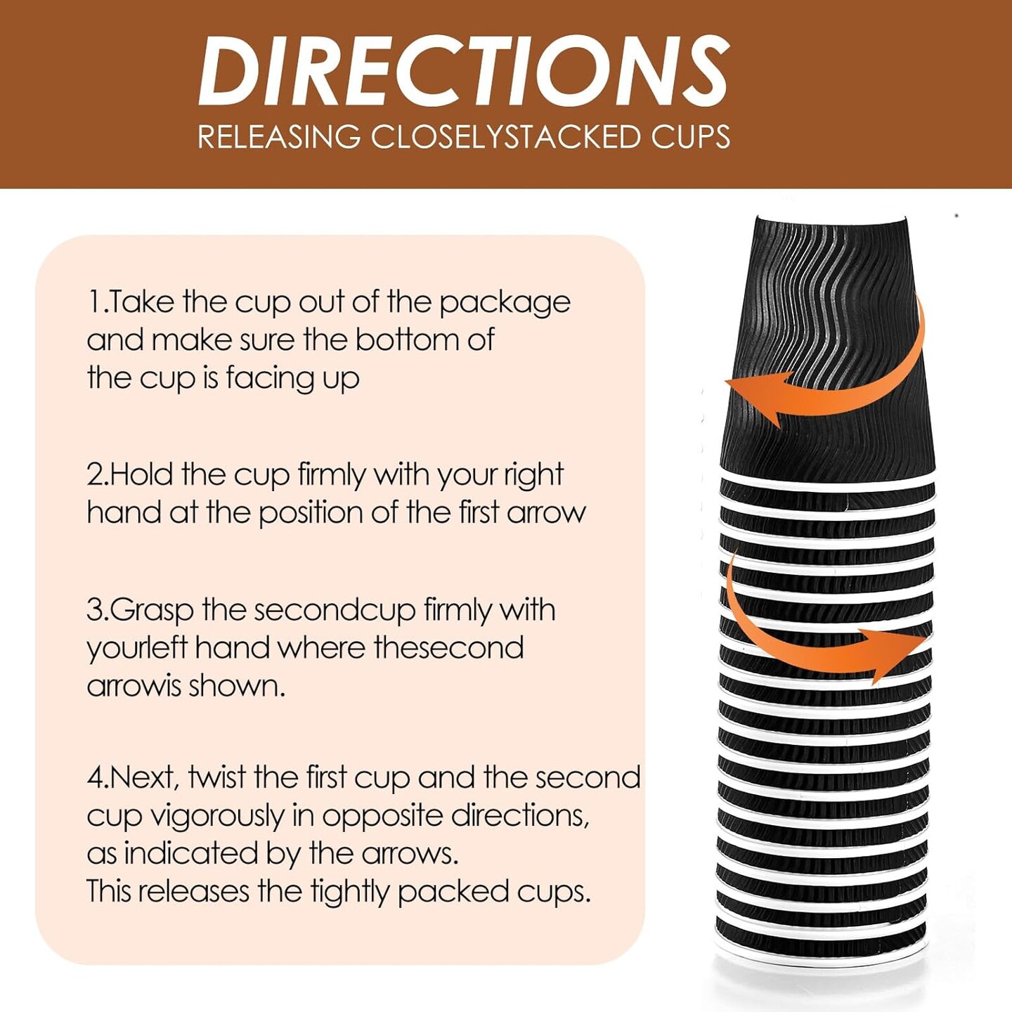 12 oz Coffee Cups with Lids, 60 Pack Insulated Corrugated Paper Cups, Disposable Coffee Cups for Water, Juice, Coffee (Black 12 oz)