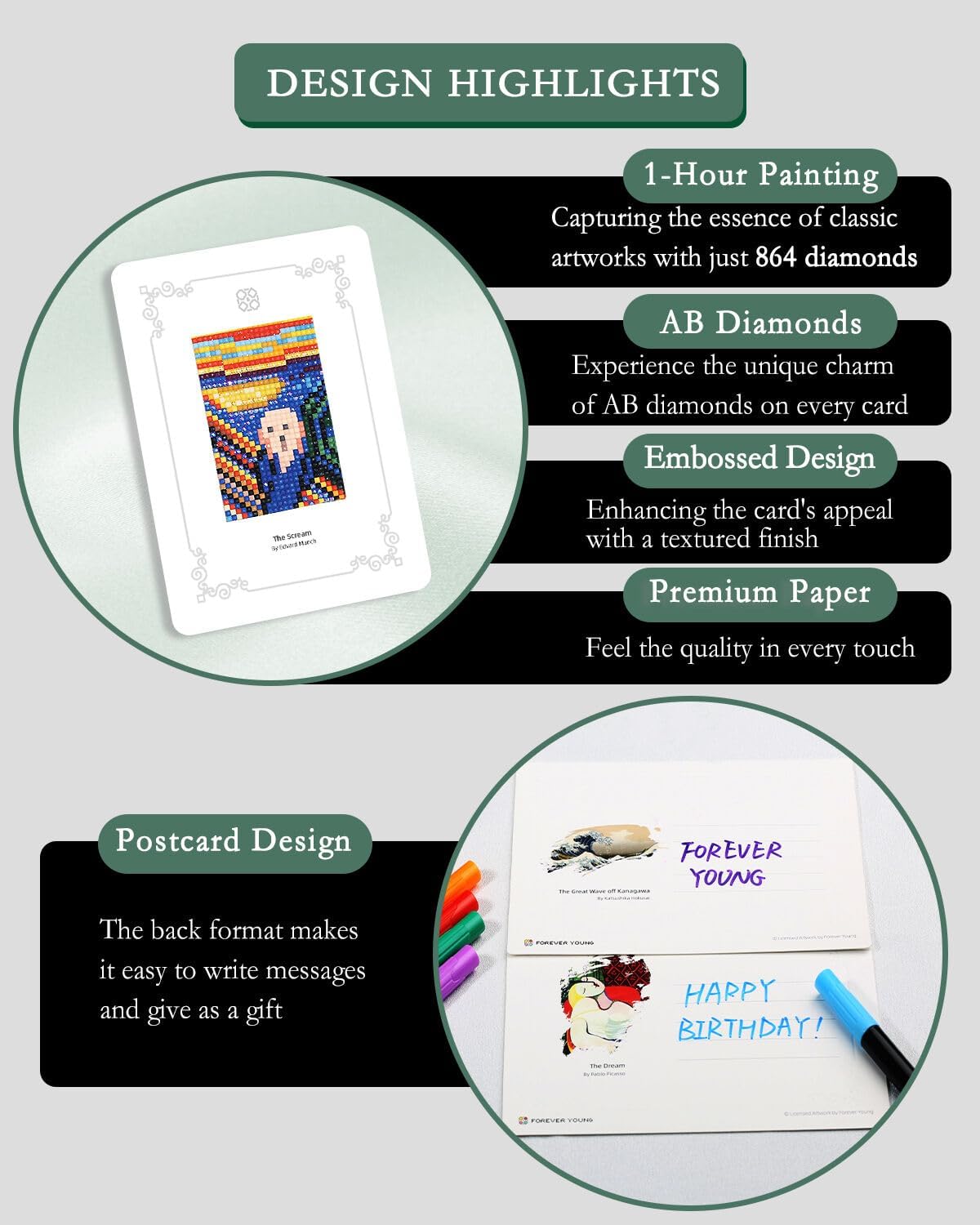 12pcs Small Diamond Painting Kits Small Diamond Art Kits, Quick &#x26; Classic Mini Diamond Painting Kits for Beginners 1-Hour Painting