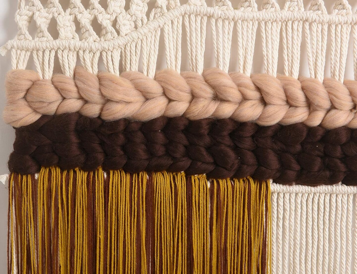 Macrame Wall Hanging Woven Large Colorful Macrame Wall Decor Fiber Art Handmade Home Room Decor 40" W*32" L