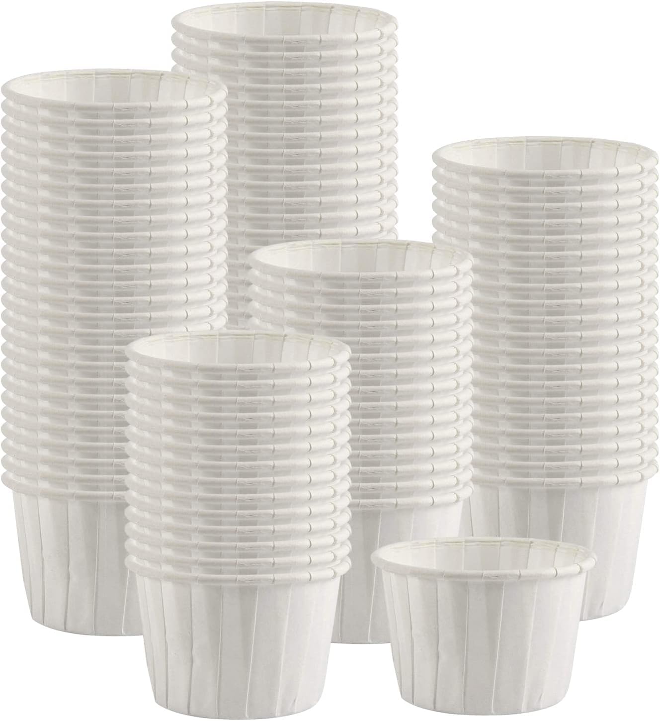 300 pcs Paper Cups Disposable Paper Souffle Cup for Ketchup, Sacrament, Condiments Or Medicine Cup