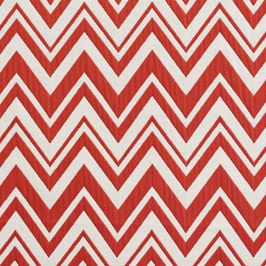 Upholstery Fabric - Coral/Orange/Persimmon, White/Off-White Beach/Nautical, Chevron/Herringbone, Contemporary, Small Scale Upholstery Fabric 54 Inches"