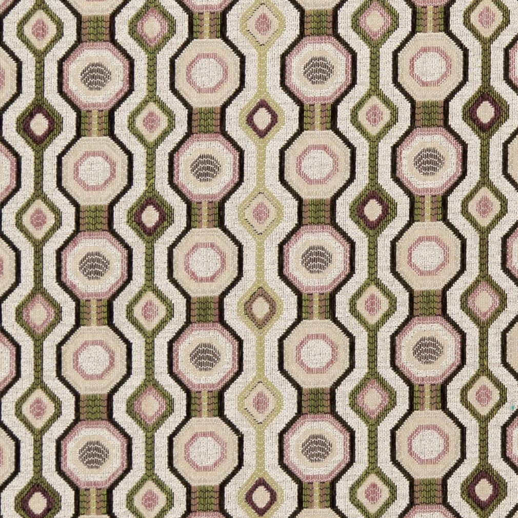 Garden - Green,purple Abstract Geometric Upholstery Fabric 54 Inches"