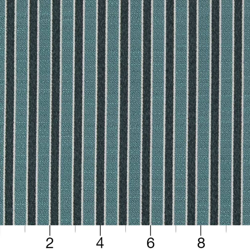 Aqua Stripe - Aqua & Teal Small Scale,Stripe Upholstery Fabric 54 Inches"