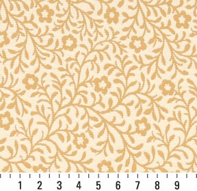 Saffron Trellis - Gold & Yellow Floral,Leaves Upholstery Fabric 54 Inches"