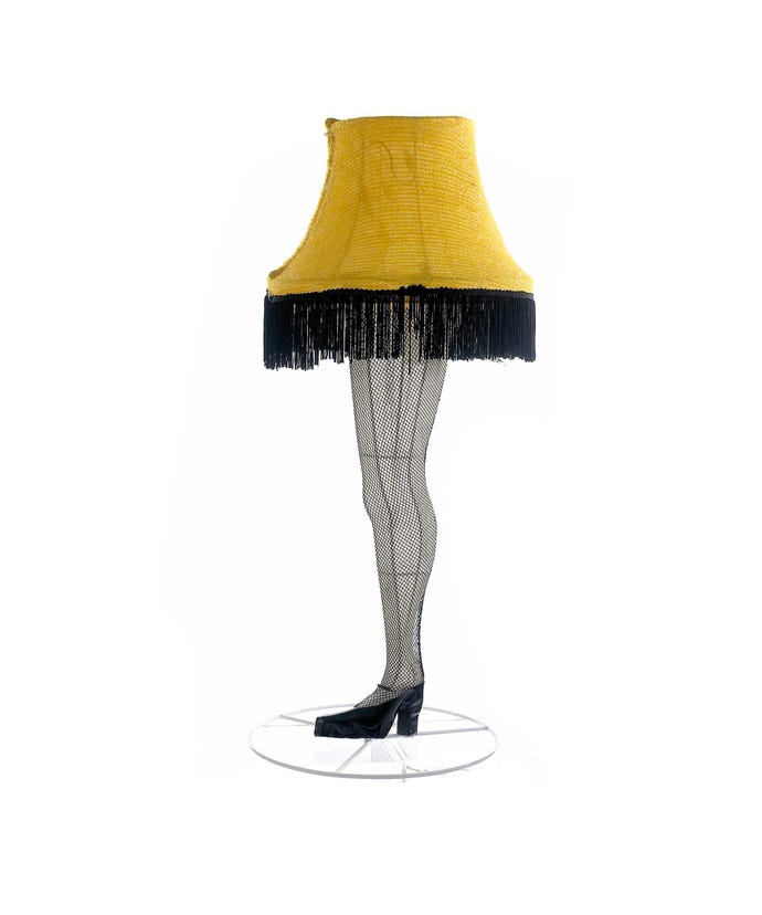 Leg Lamp 3D Tinsle Lited Lawn Dec - 28&#x22;