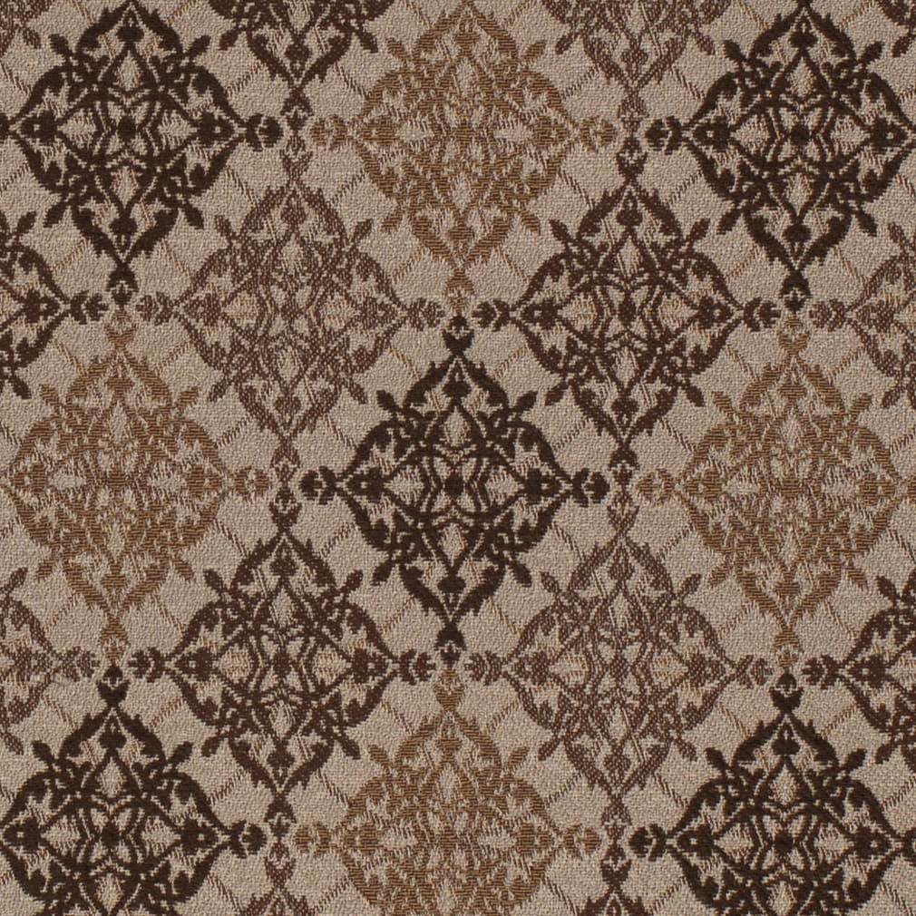 Earth - Brown Abstract Geometric Upholstery Fabric 54 Inches"