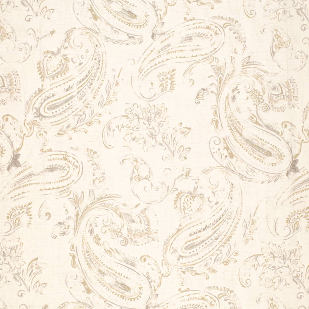Upholstery Fabric - Beige & Taupe Abstract & Geometric,Paisley Upholstery Fabric 54 Inches"