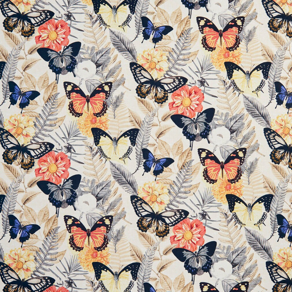 Upholstery Fabric - Coral &#x26; Peach Floral,Tropical &#x26; Botanical Upholstery Fabric 54 Inches&#x22;