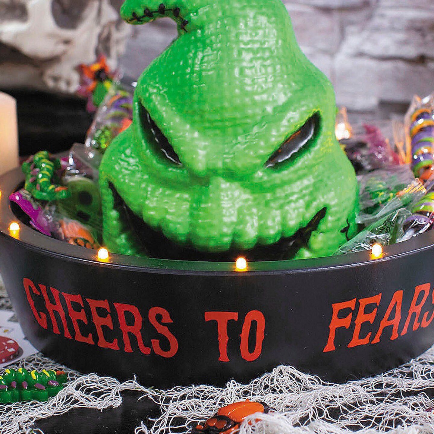 Nightmare Before Christmas Oogie Boogie Light-Up Candy Bowl 12 Inch