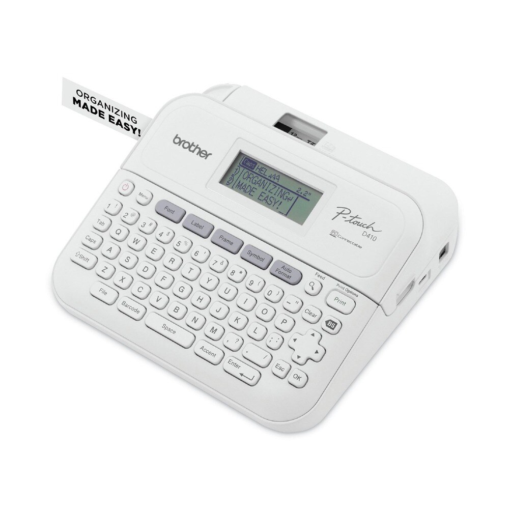 Brother P-Touch P-Touch PT-D410 8.9 in. x 3.9 in. x 12.3 in. 20 mm/s Advanced Connected Label Maker
