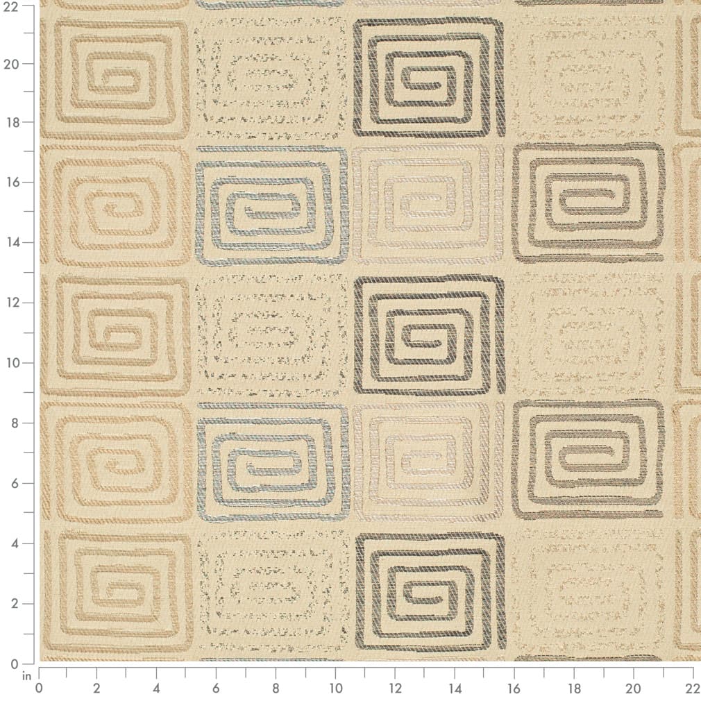Iron - Grey  Silver Abstract  Geometric,greek Key Upholstery Fabric 54 Inches&#x22;