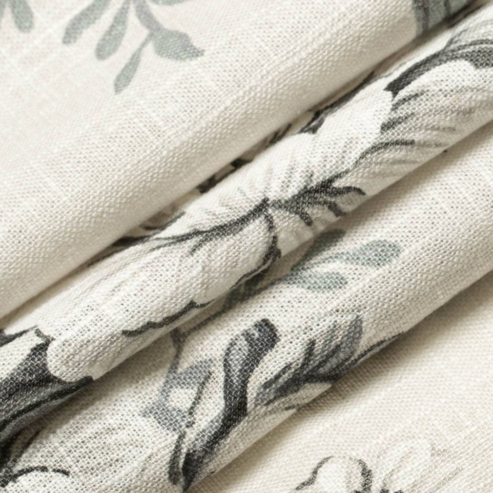 Upholstery Fabric - Black,Grey & Silver Floral Upholstery Fabric 54 Inches"