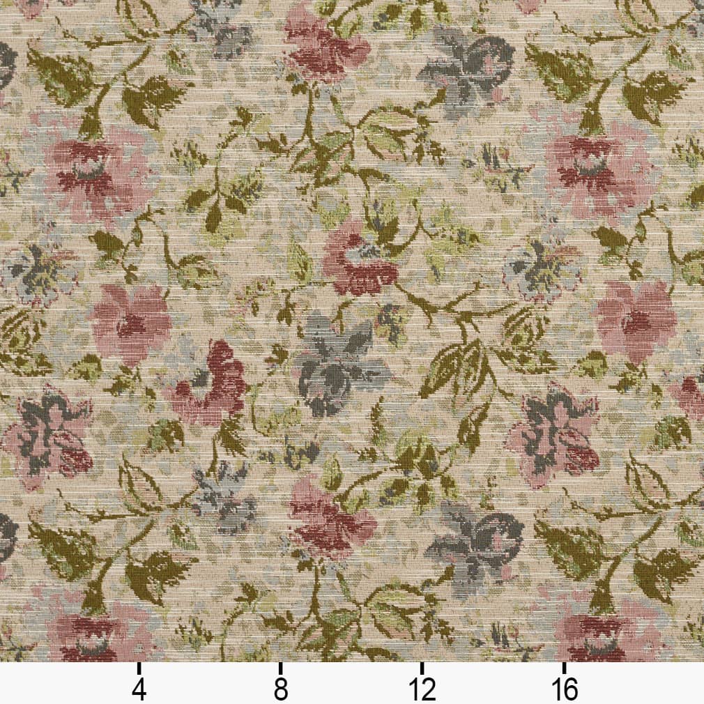 Blush - Pink Floral Upholstery Fabric 54 Inches&#x22;