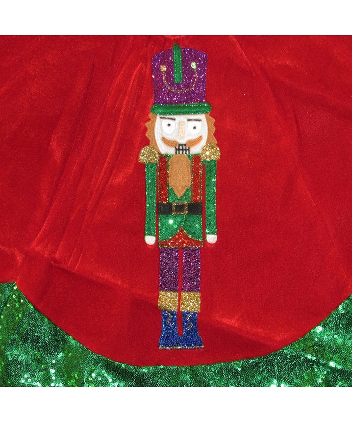 48&#x22; Velvet Nutcracker Tree Skirt
