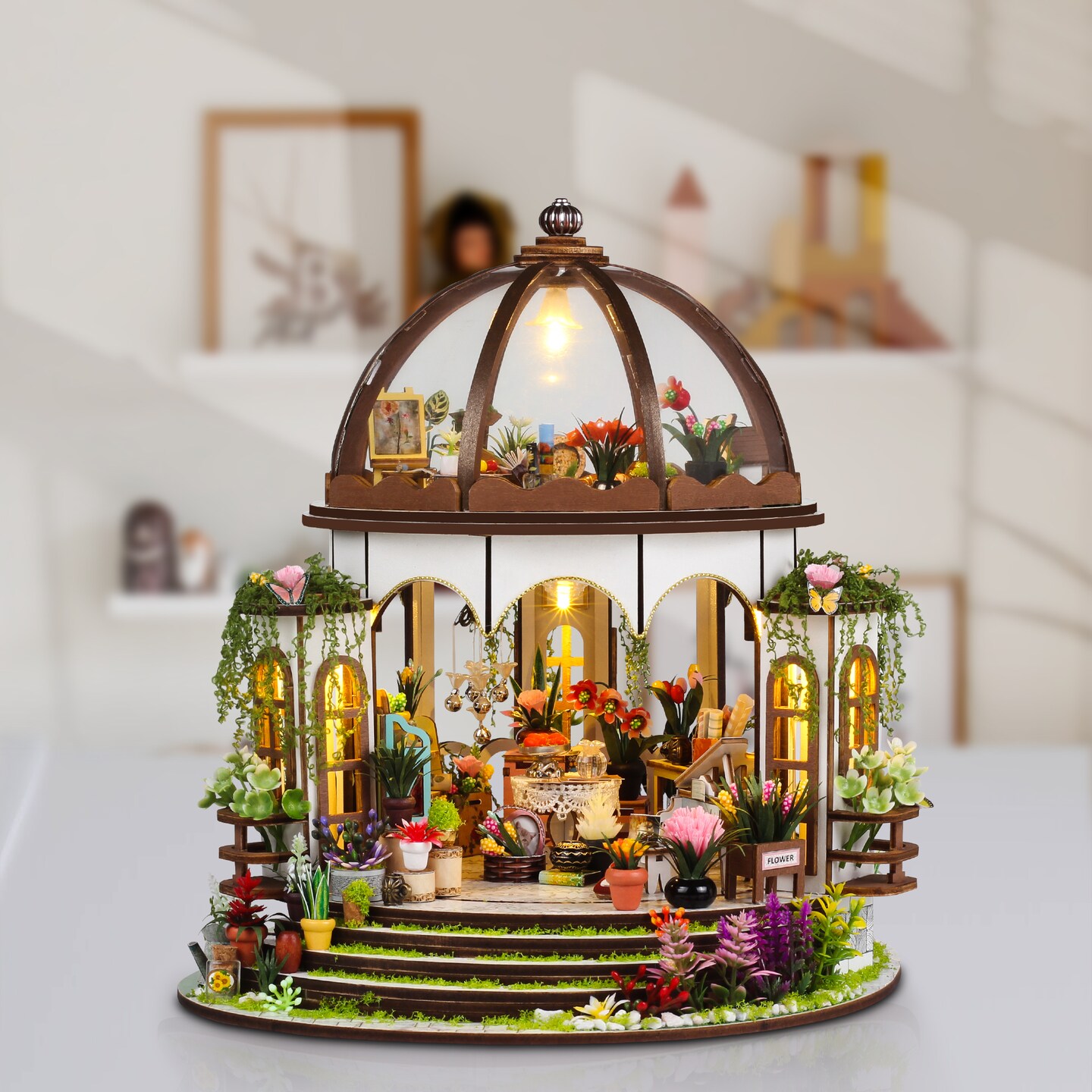 DIY Miniature House Kit - Greenhouse Oasis