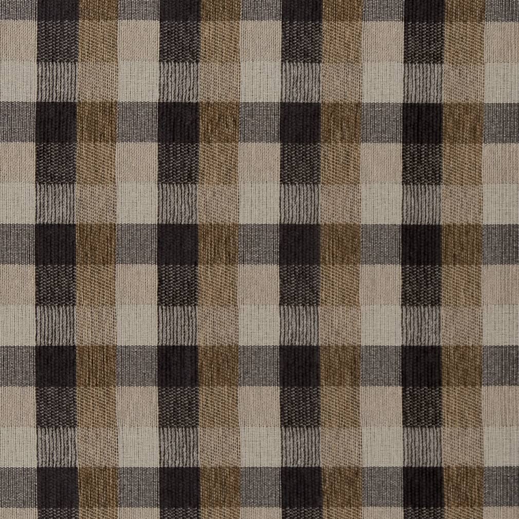 Cinder - Brown,Grey &#x26; Silver Check &#x26; Houndstooth,Plaid Upholstery Fabric 54 Inches&#x22;