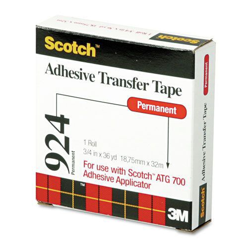 Scotch 0.75 in. x 36 yds ATG Adhesive Permanent Transfer Tape Roll, Holds Up to 0.5 lbs. - Clear (1-Roll)