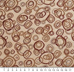 Brandy Sphire - Red & Burgundy Abstract & Geometric Upholstery Fabric 54 Inches"