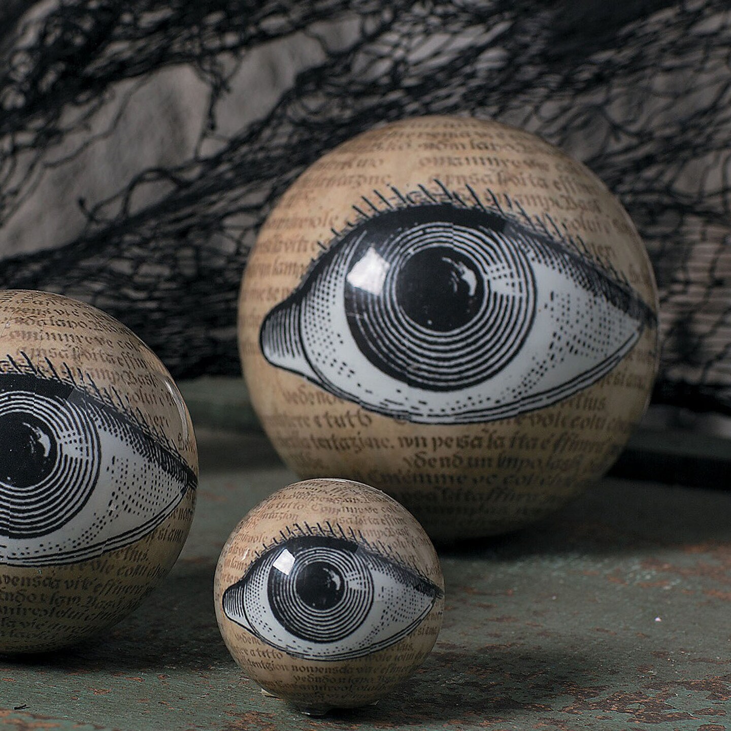Styrofoam Eyeball Orbs Halloween Tabletop Decorations 3 1/2 Inch