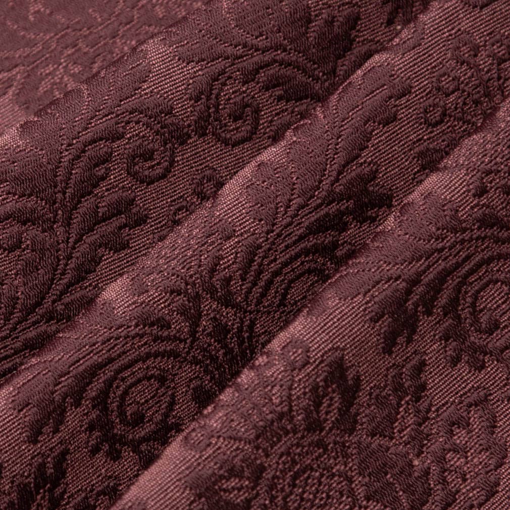 Merlot Damask - Red & Burgundy Damask Upholstery Fabric 54 Inches"