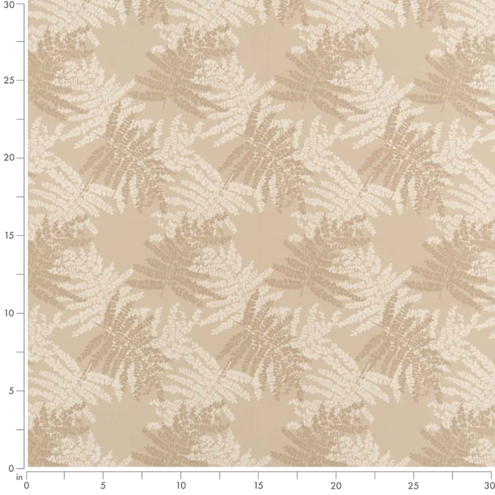 Beechwood - Beige & Taupe Leaves Upholstery Fabric 54 Inches"