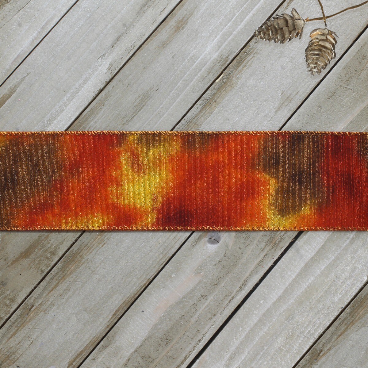 2 1/2&#x22; Wired Ribbon Fall Ombre Shimmer 10 Yards