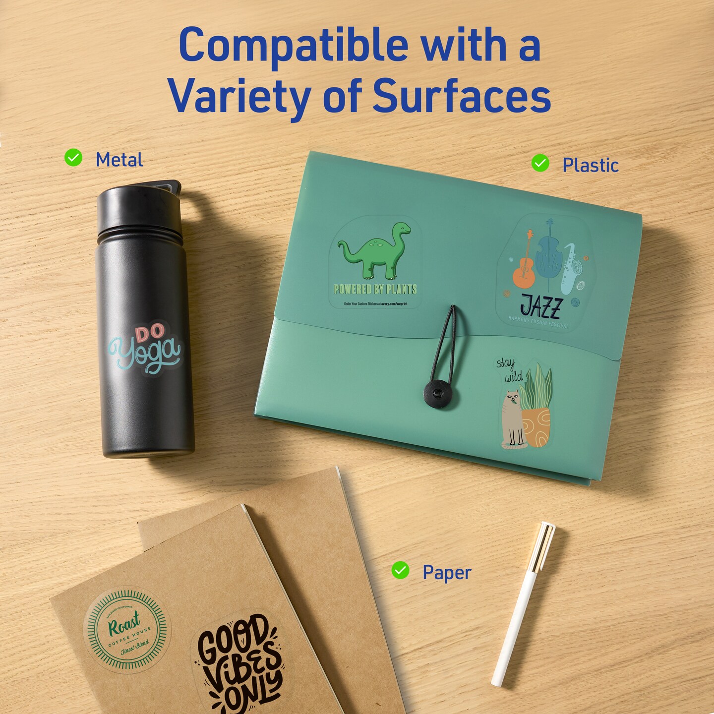 Avery Printable Sticker Paper, 8.5&#x22; x 11&#x22;, Glossy Clear, Permanent Adhesive, Laser/Inkjet Compatible, 7 Full-Size Label Sheets (4397)