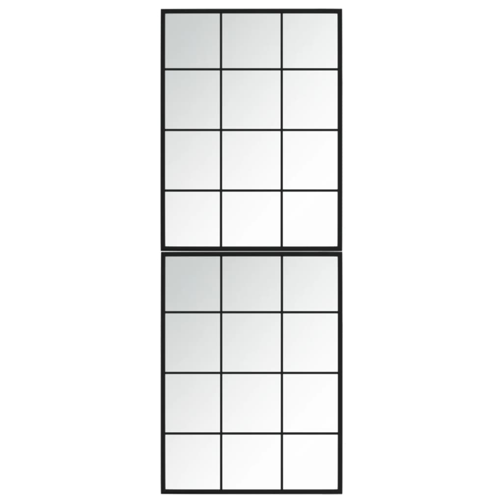 vidaXL Wall Mirrors 2 pcs Black 31.5x23.6 Metal